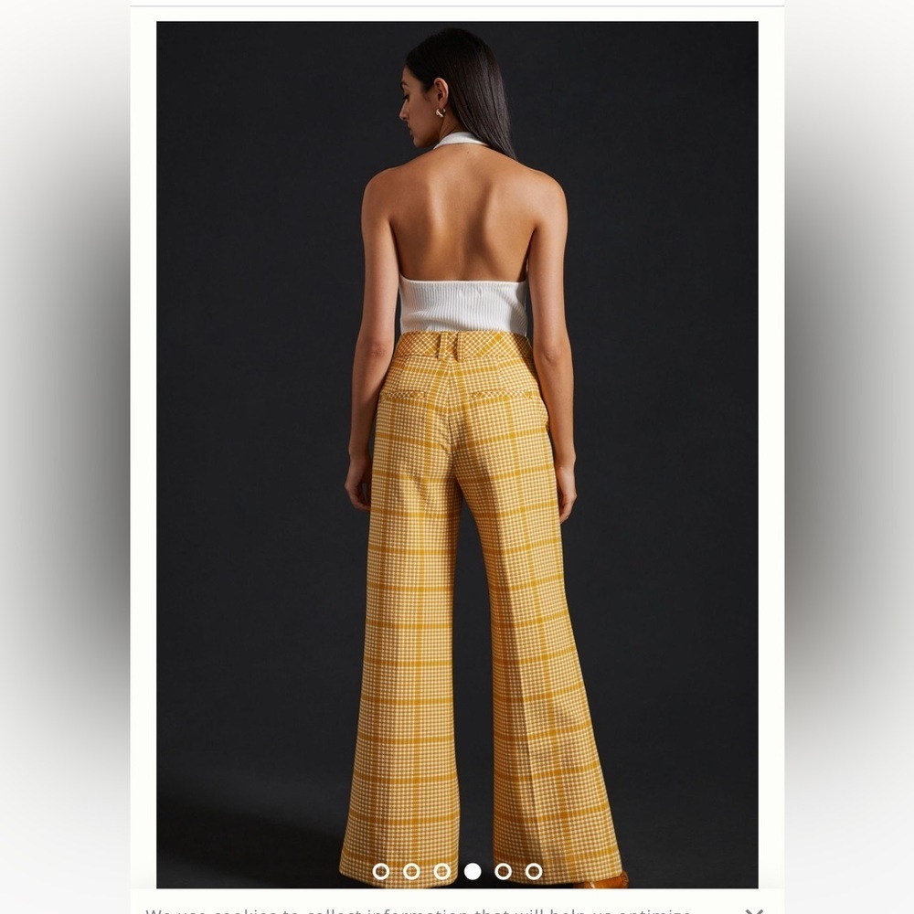 Anthropologie Maeve Retro Plaid Trousers, NWT, size 16 - Picture 3 of 16